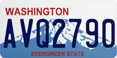 WA license plate AVQ2790