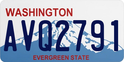 WA license plate AVQ2791