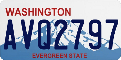 WA license plate AVQ2797