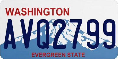 WA license plate AVQ2799