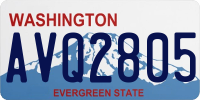 WA license plate AVQ2805