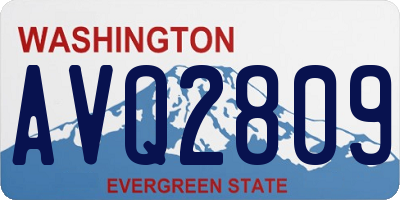 WA license plate AVQ2809