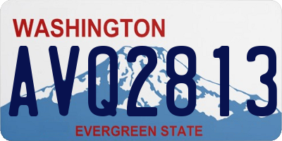 WA license plate AVQ2813