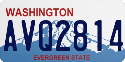 WA license plate AVQ2814