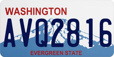 WA license plate AVQ2816