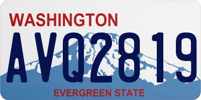 WA license plate AVQ2819