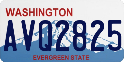 WA license plate AVQ2825