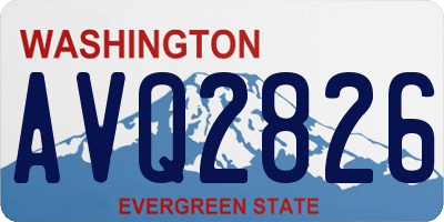 WA license plate AVQ2826