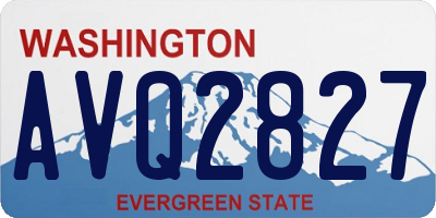 WA license plate AVQ2827