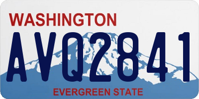 WA license plate AVQ2841