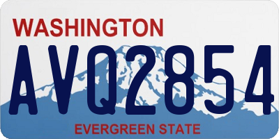 WA license plate AVQ2854