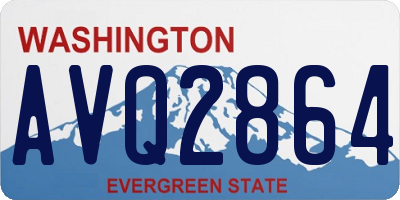 WA license plate AVQ2864