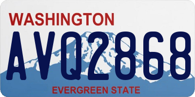 WA license plate AVQ2868