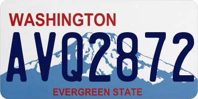 WA license plate AVQ2872