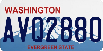 WA license plate AVQ2880