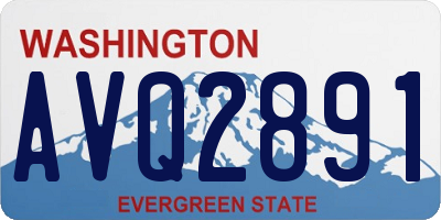WA license plate AVQ2891