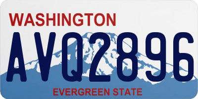 WA license plate AVQ2896