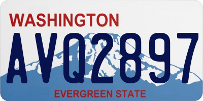 WA license plate AVQ2897