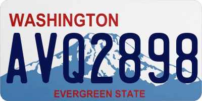 WA license plate AVQ2898