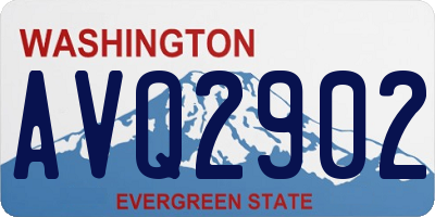 WA license plate AVQ2902