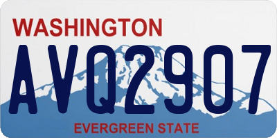 WA license plate AVQ2907