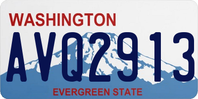 WA license plate AVQ2913