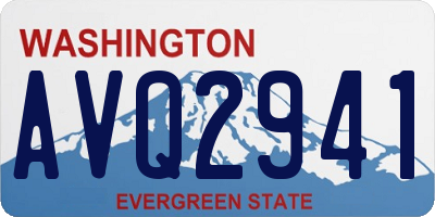 WA license plate AVQ2941