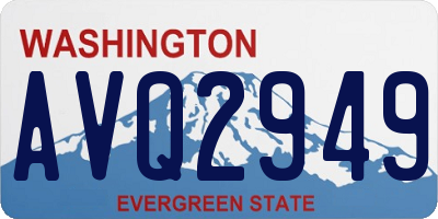 WA license plate AVQ2949