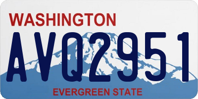 WA license plate AVQ2951