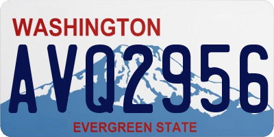 WA license plate AVQ2956