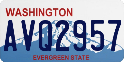 WA license plate AVQ2957