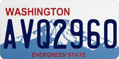 WA license plate AVQ2960