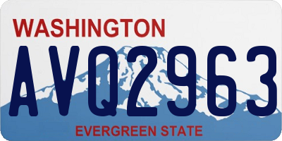 WA license plate AVQ2963
