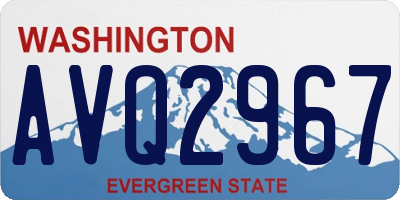 WA license plate AVQ2967