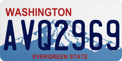 WA license plate AVQ2969