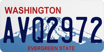 WA license plate AVQ2972