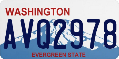 WA license plate AVQ2978