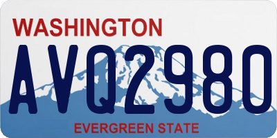 WA license plate AVQ2980