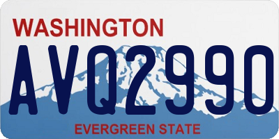 WA license plate AVQ2990