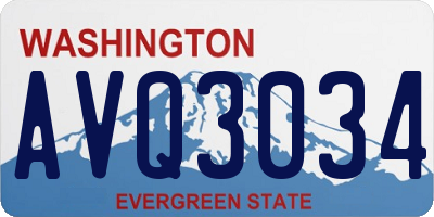 WA license plate AVQ3034