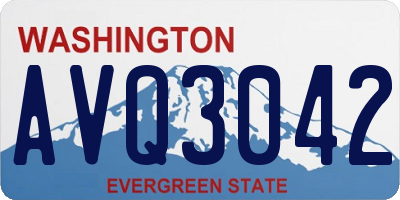 WA license plate AVQ3042