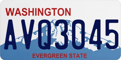 WA license plate AVQ3045