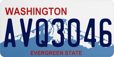 WA license plate AVQ3046