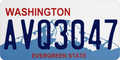 WA license plate AVQ3047