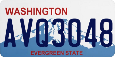 WA license plate AVQ3048