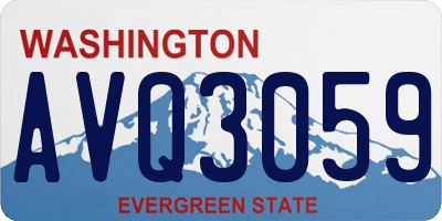 WA license plate AVQ3059