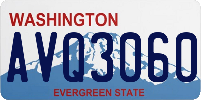 WA license plate AVQ3060