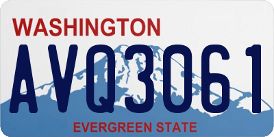 WA license plate AVQ3061