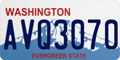 WA license plate AVQ3070