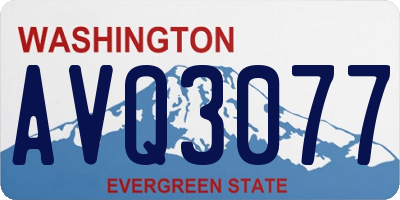 WA license plate AVQ3077